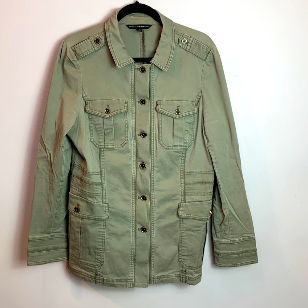 White House Black Market Military Field Jacket in Forrest NEW! - Picture 7 of 11